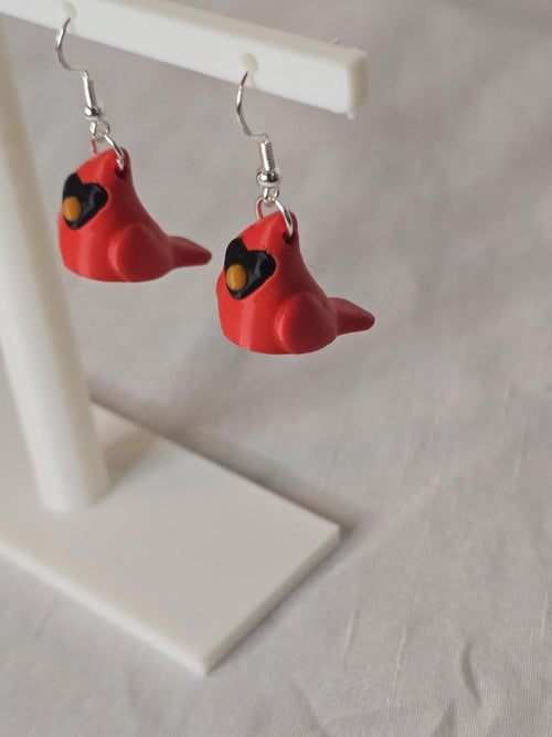 Cardinal Earrings