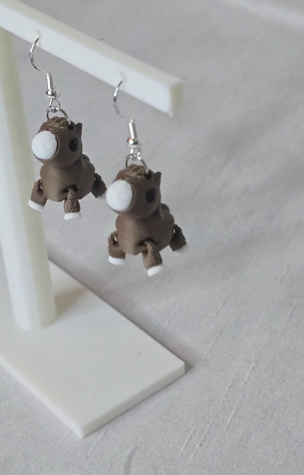 Cute Chestnut Horse Earrings
