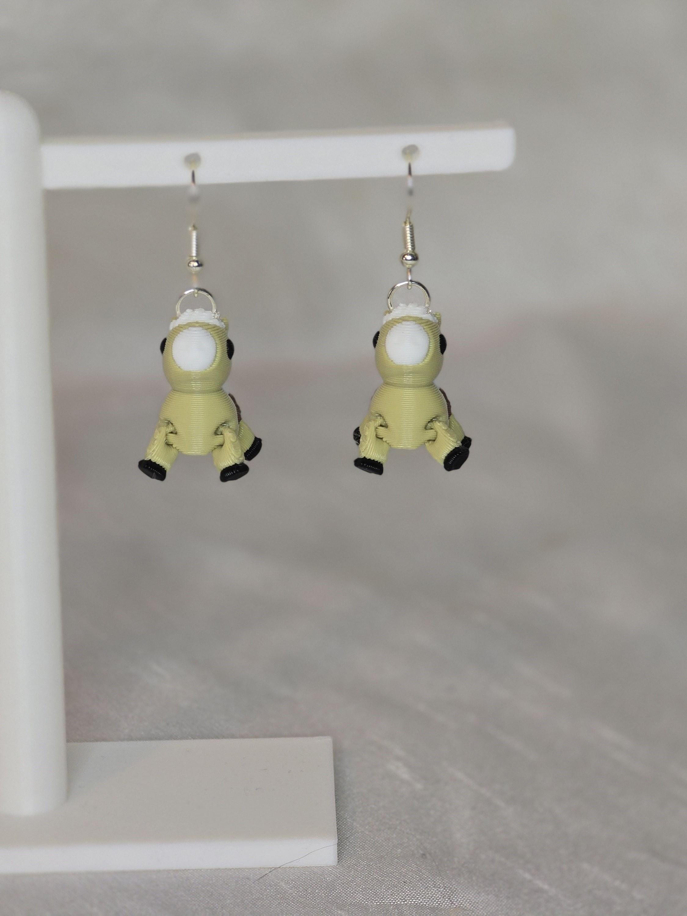 Cute Palomino with Saddle Horse Earrings