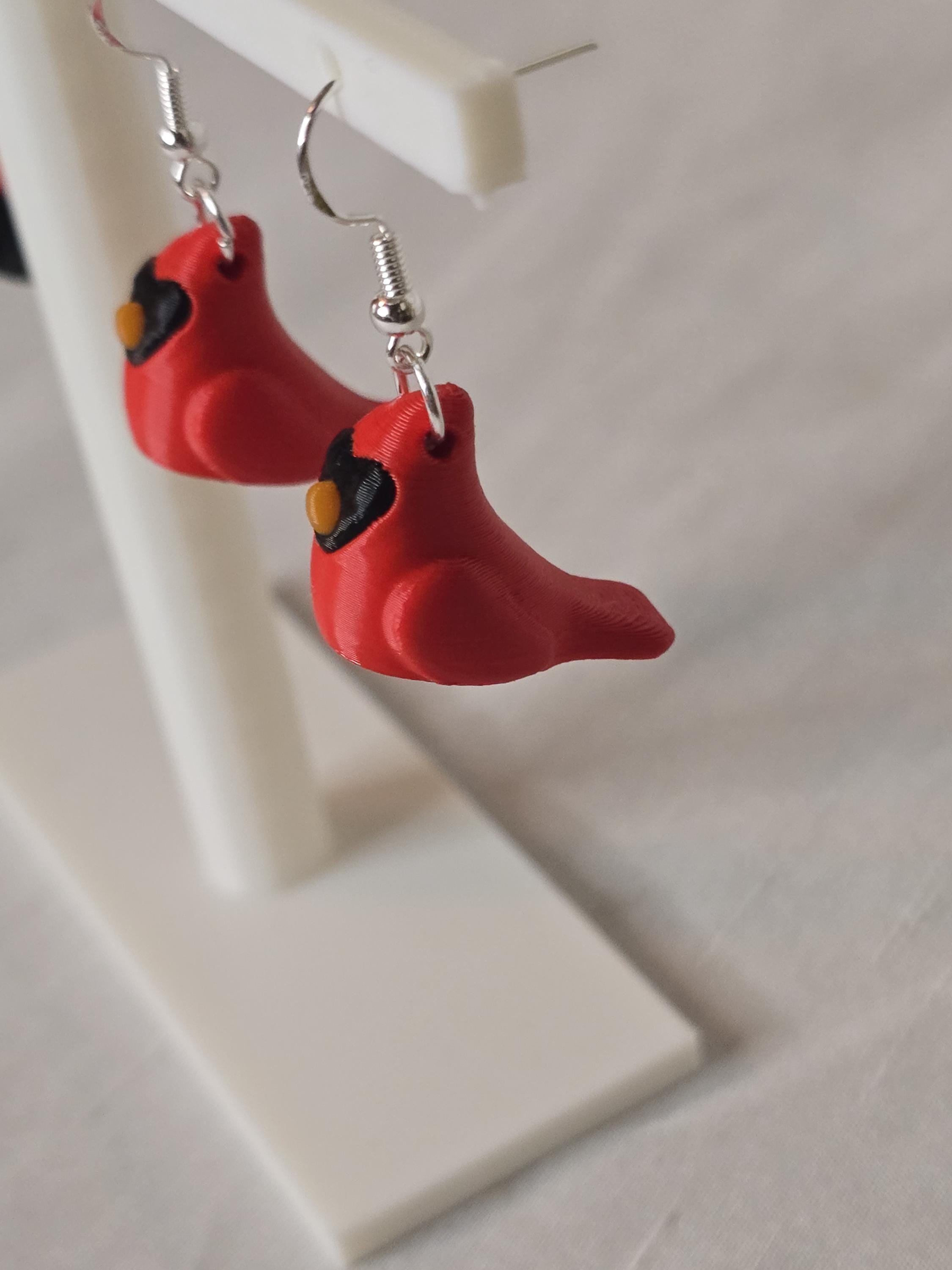 Cardinal Earrings