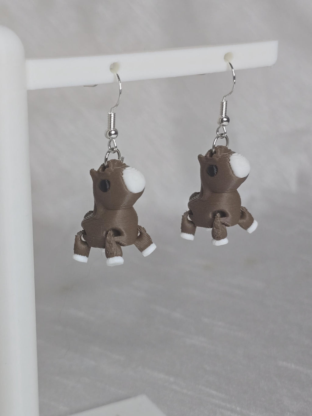 Cute Chestnut Horse Earrings