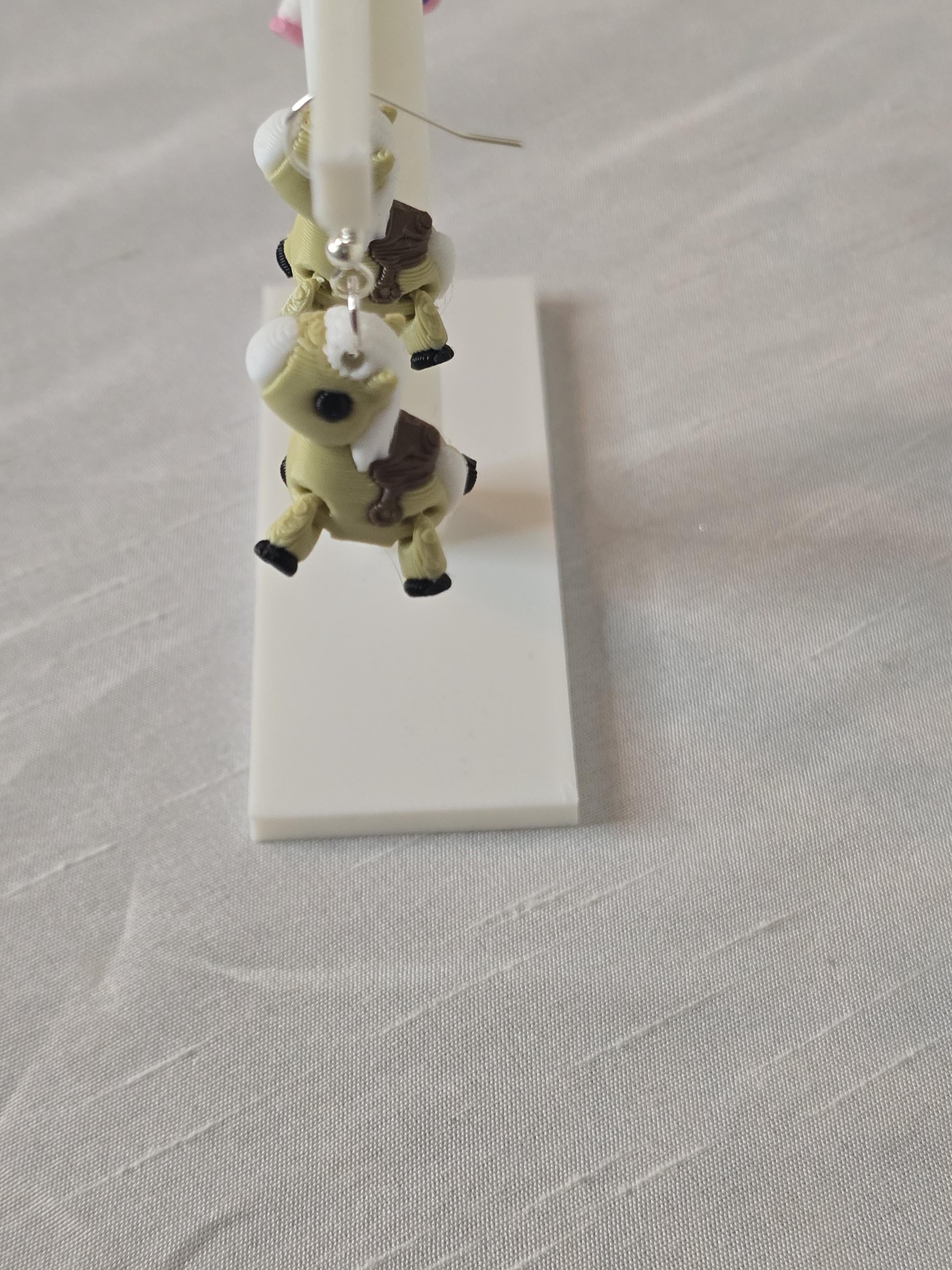 Cute Palomino with Saddle Horse Earrings