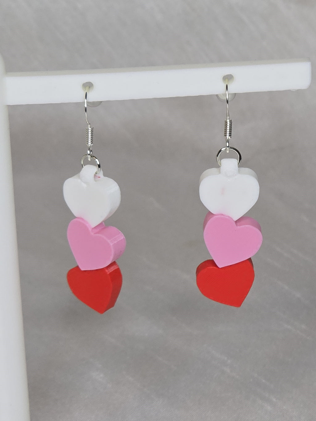 Connected Three Hearts Earrings