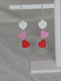 Linked Three Hearts Earrings