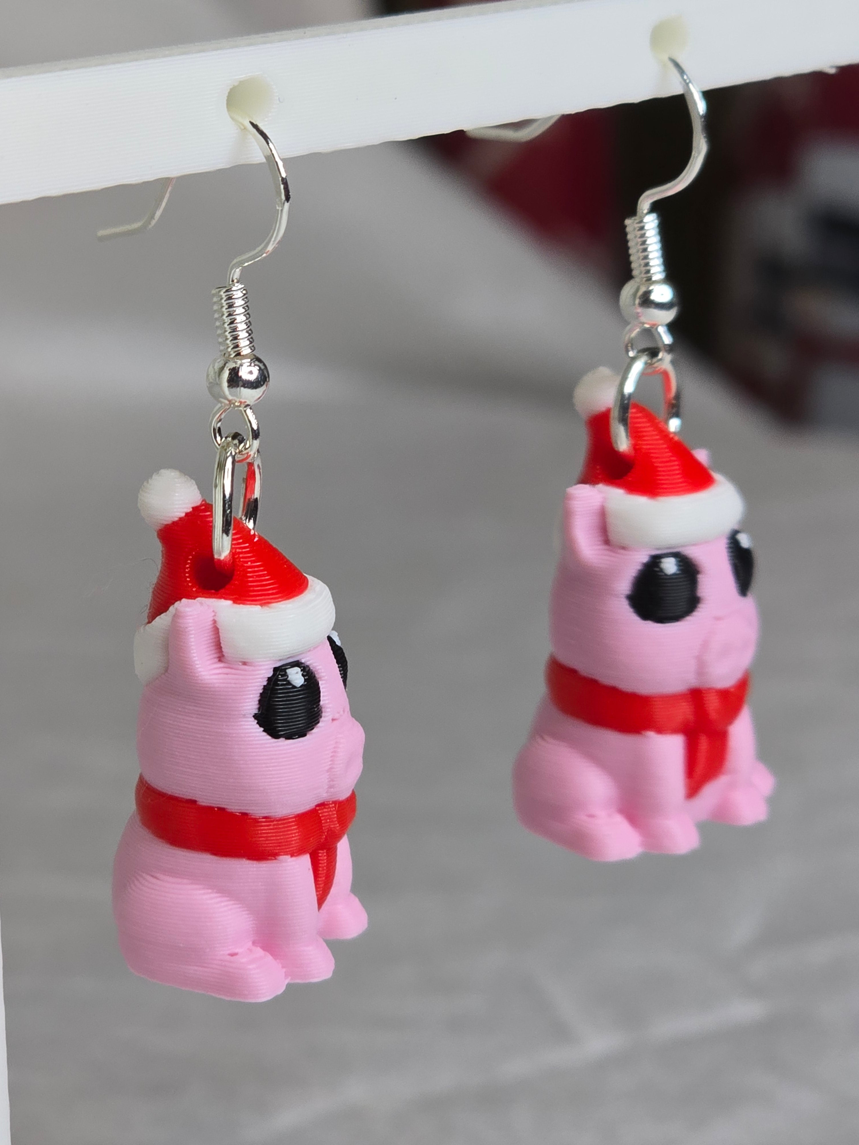 Winter Pig Earrings