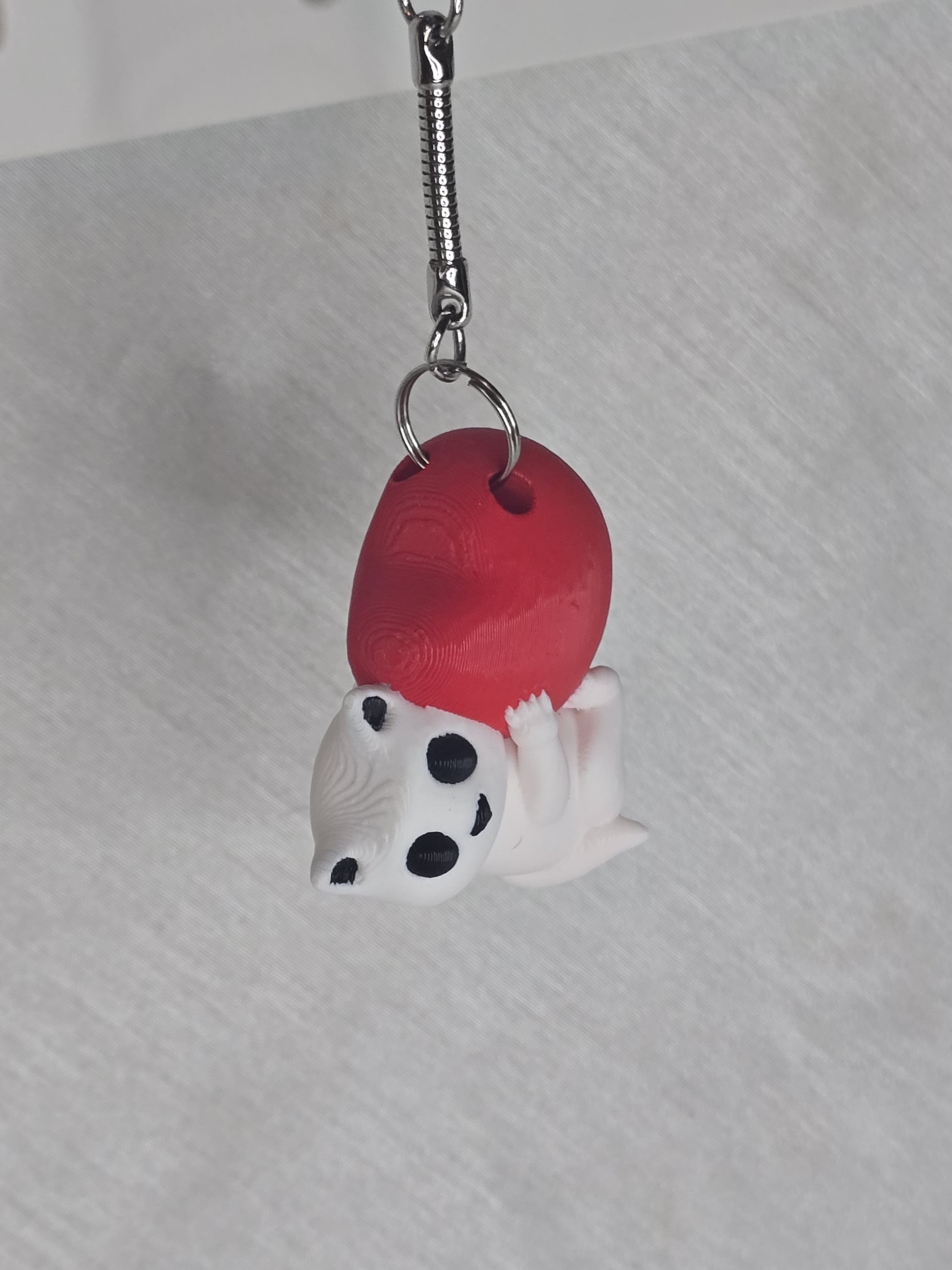 Cat Hugging a Heart Keychain/Zipper Pull