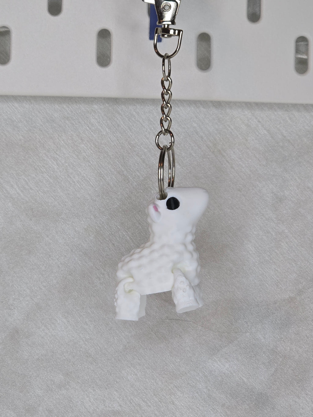 White Lamb Keychain/Zipper Pull