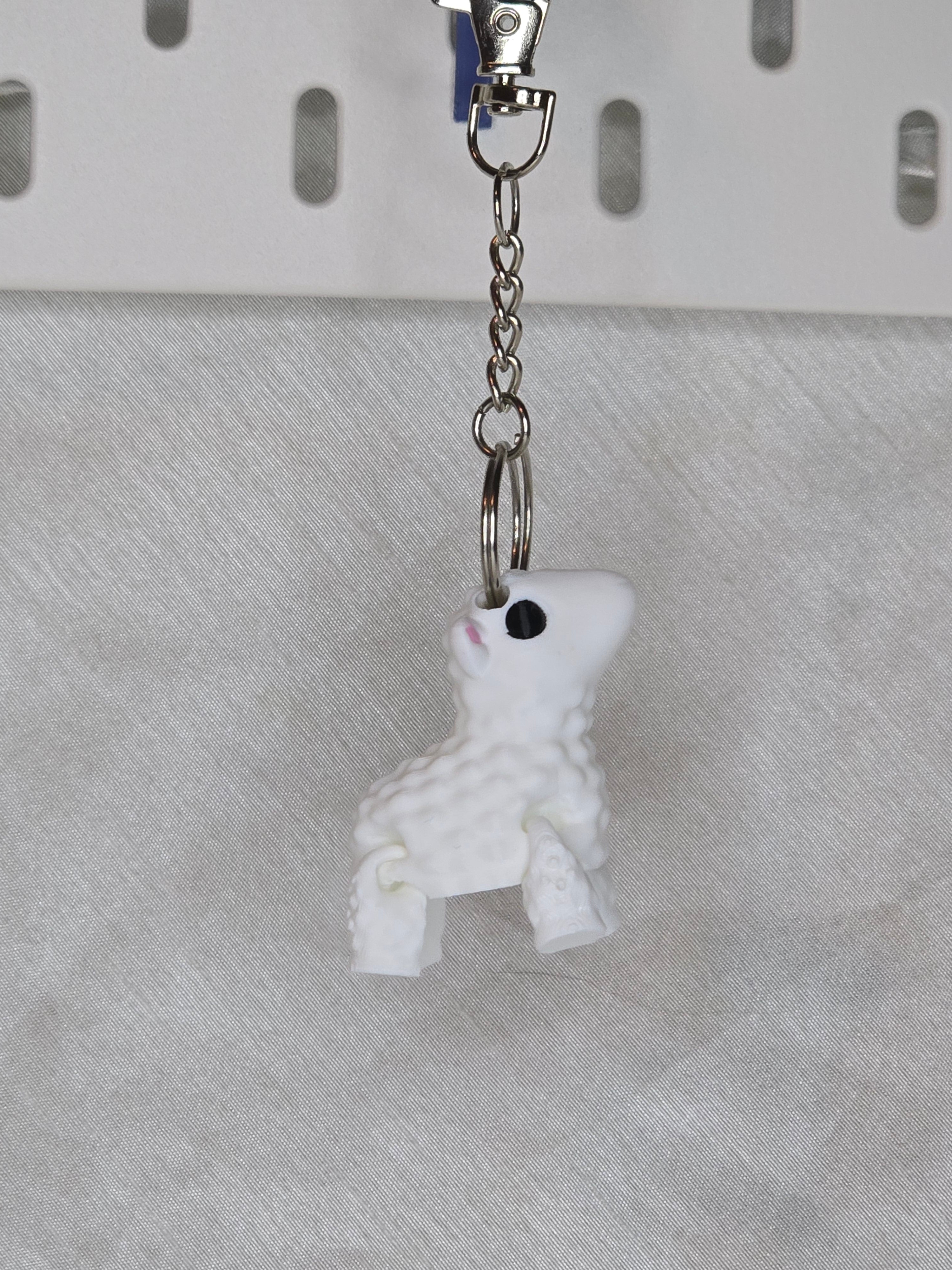 White Lamb Keychain/Zipper Pull