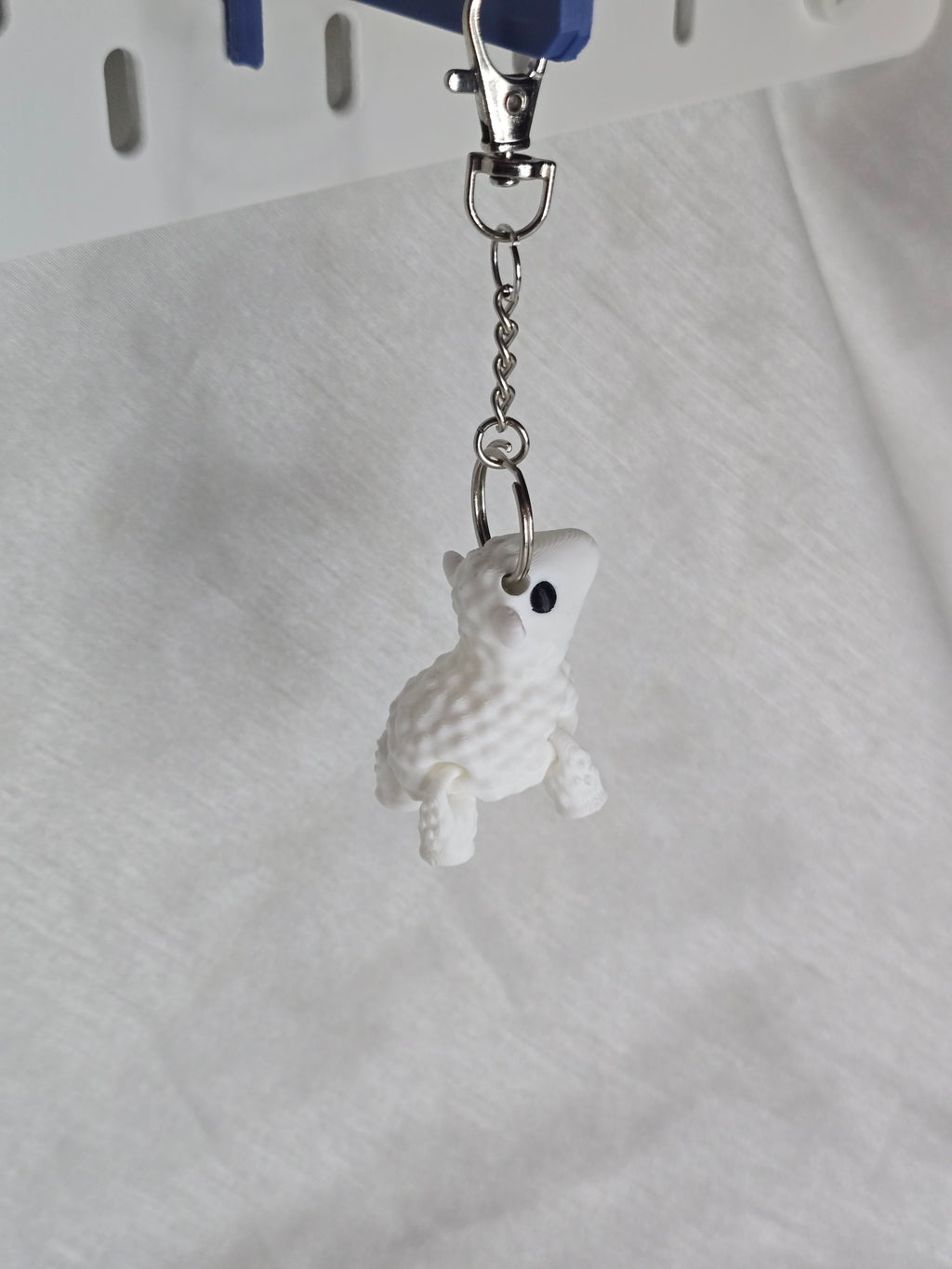 White Lamb Keychain/Zipper Pull