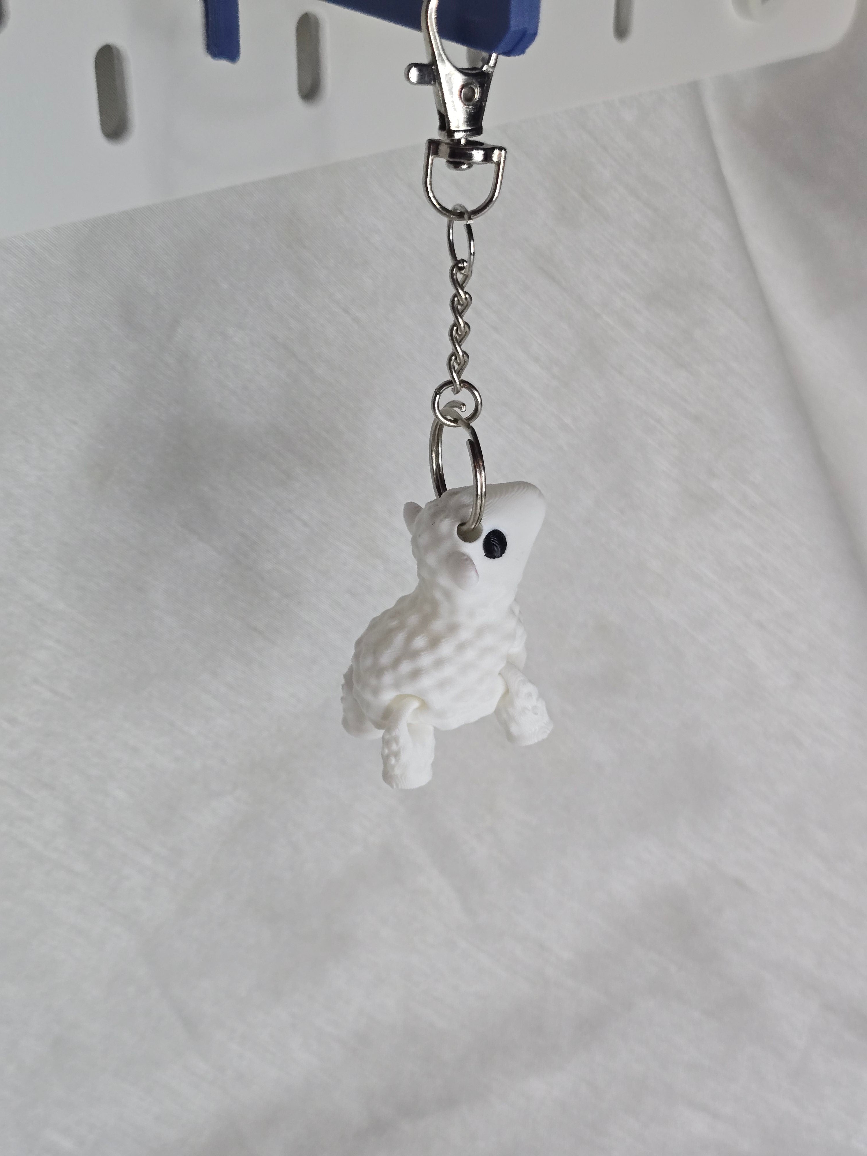 White Lamb Keychain/Zipper Pull