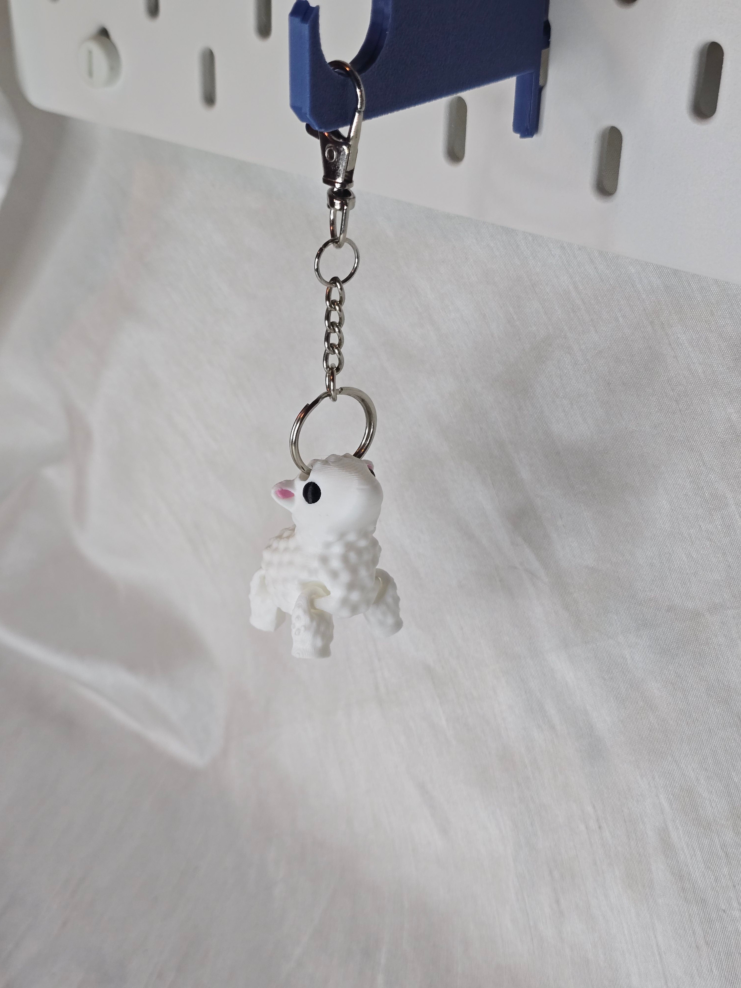 White Lamb Keychain/Zipper Pull