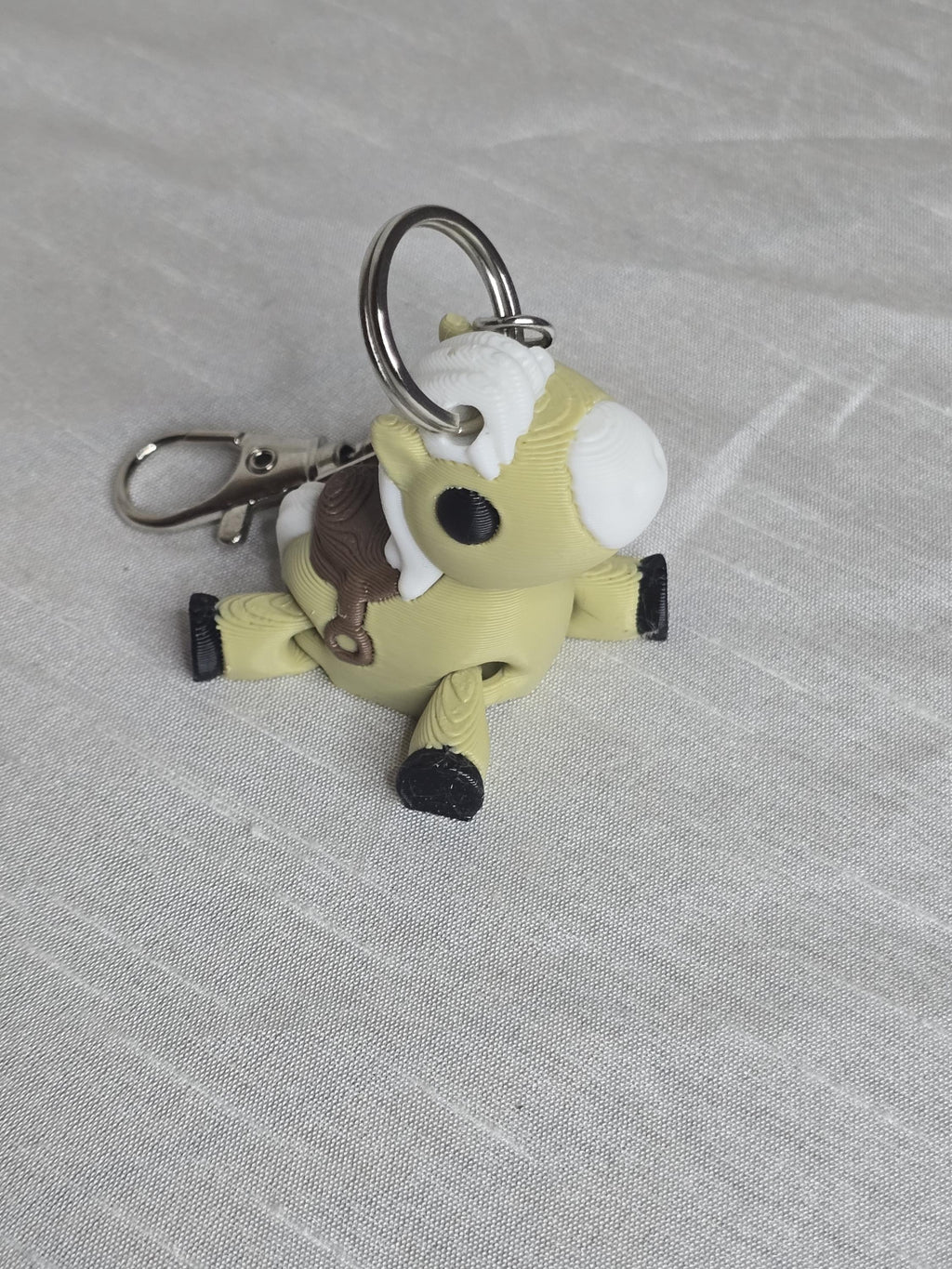 Palomino Horse with Saddle Keychain