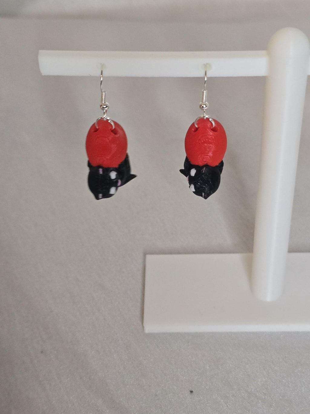 Cat Hugging a Heart Earrings