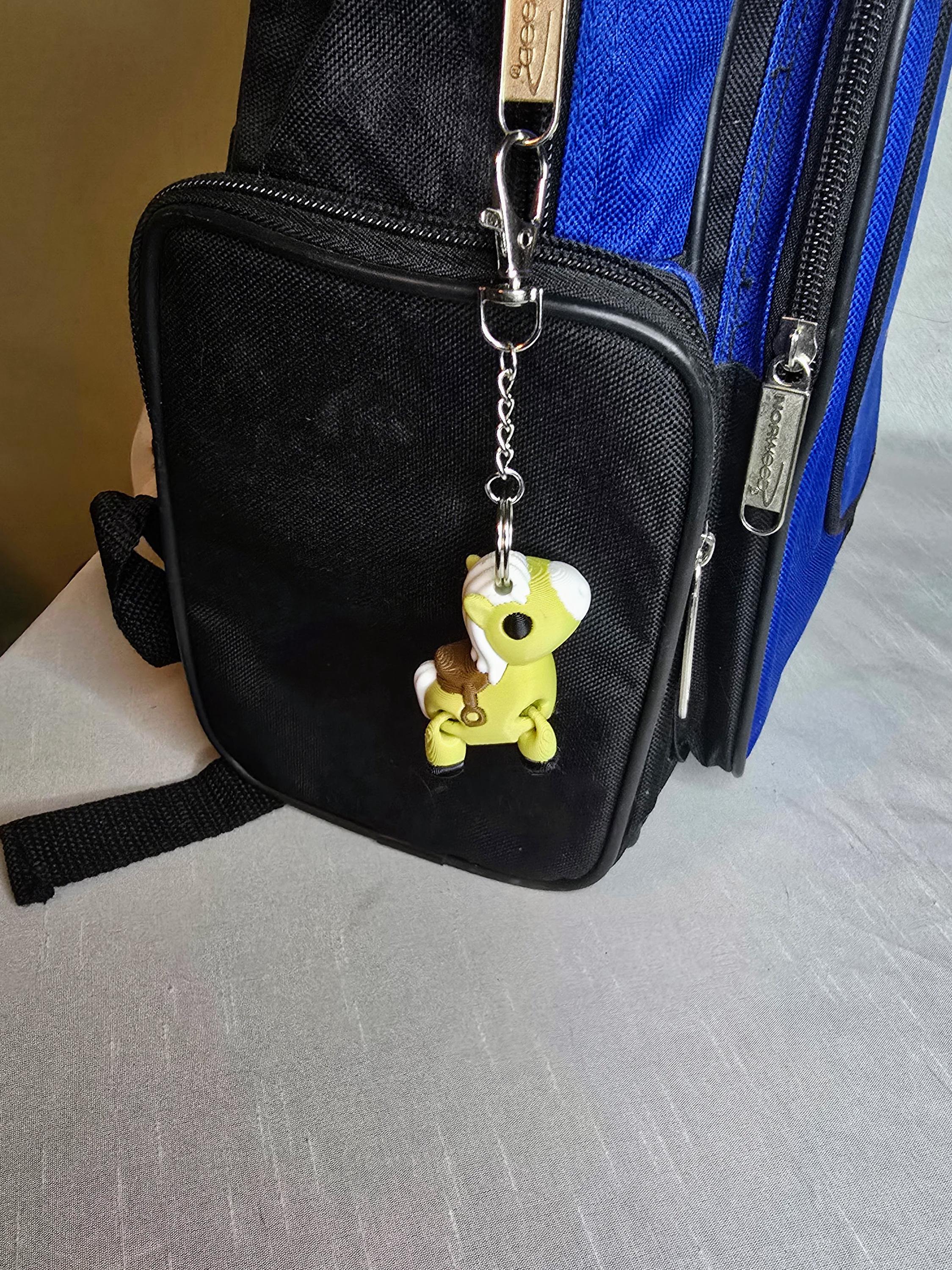 Palomino Horse with Saddle Keychain