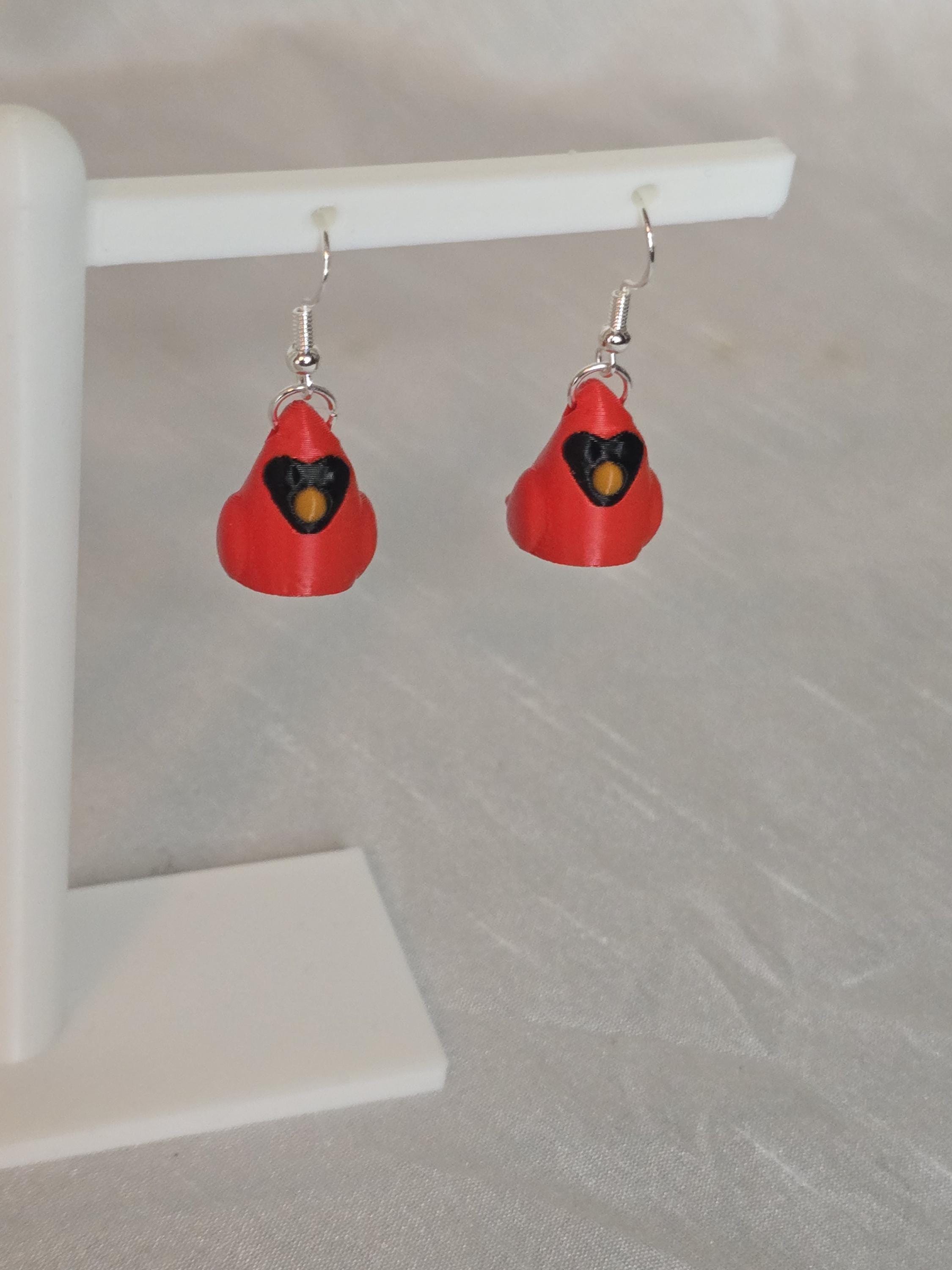 Cardinal Earrings