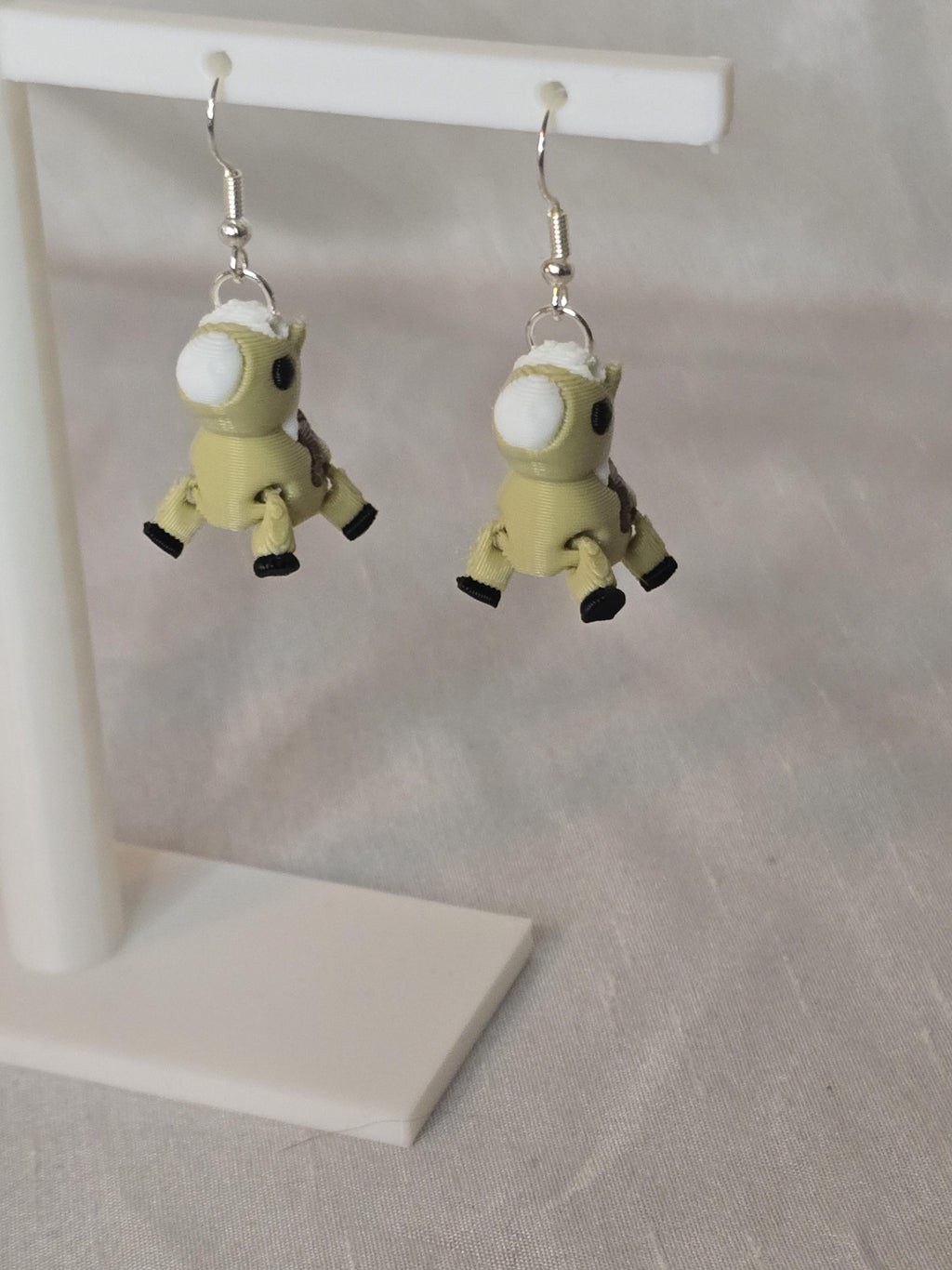 Cute Palomino with Saddle Horse Earrings