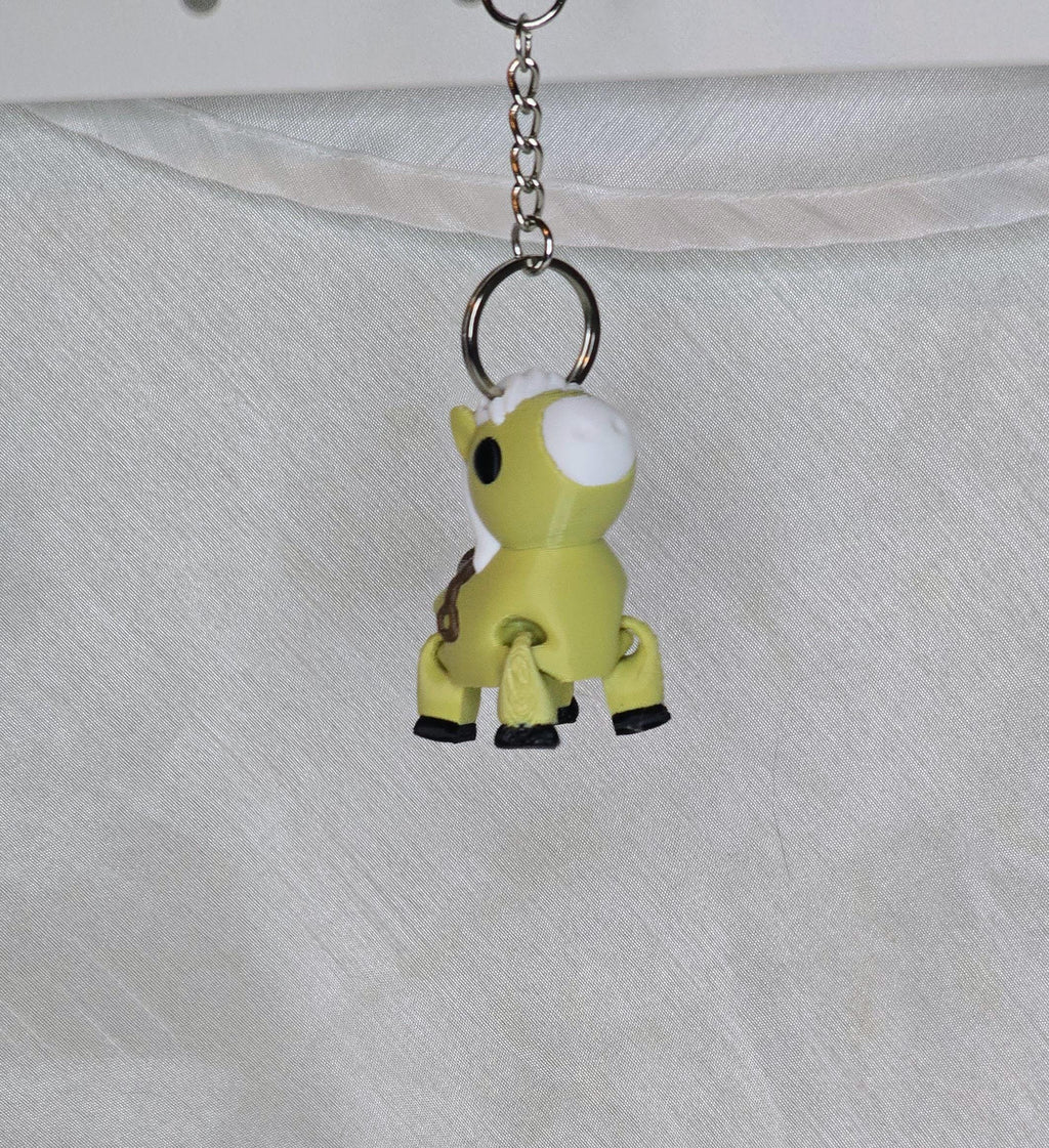 Palomino Horse with Saddle Keychain