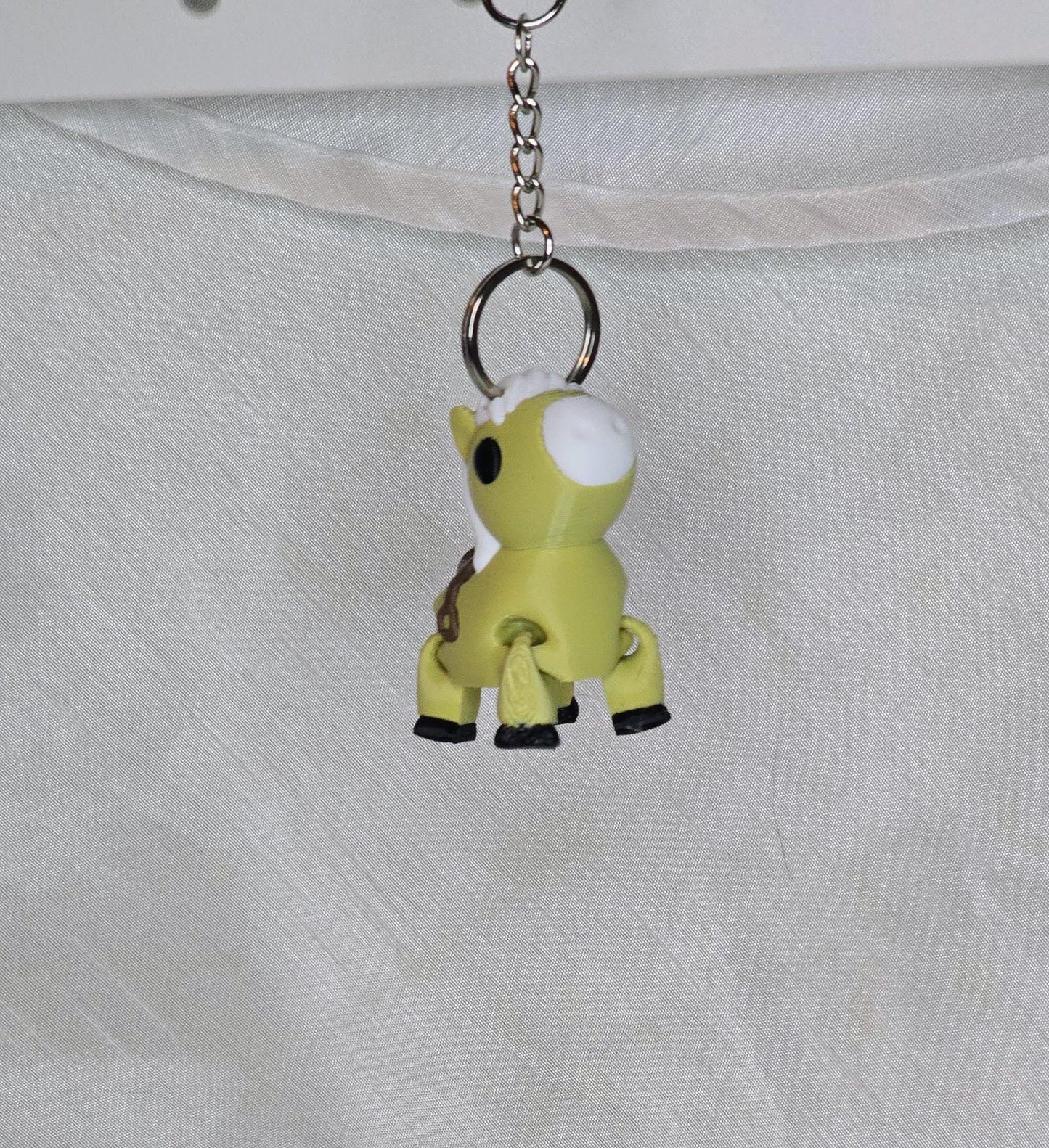 Palomino Horse with Saddle Keychain