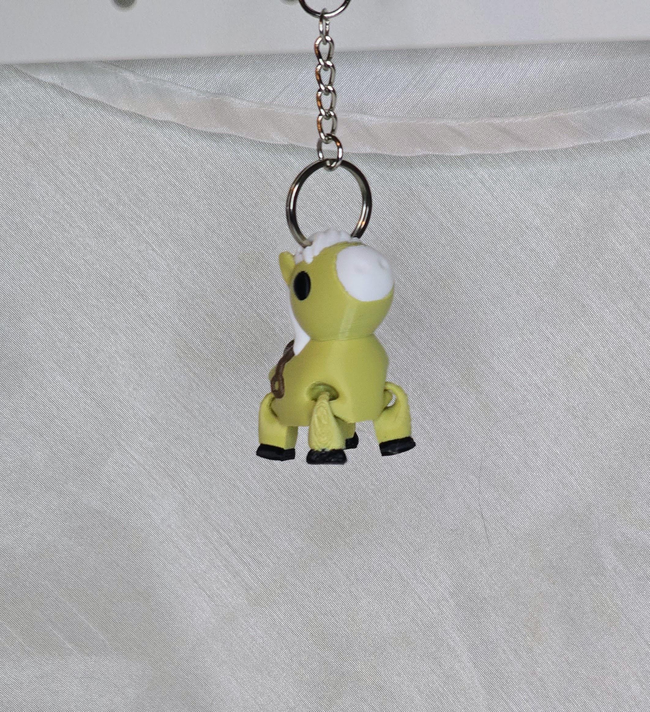 Palomino Horse with Saddle Keychain